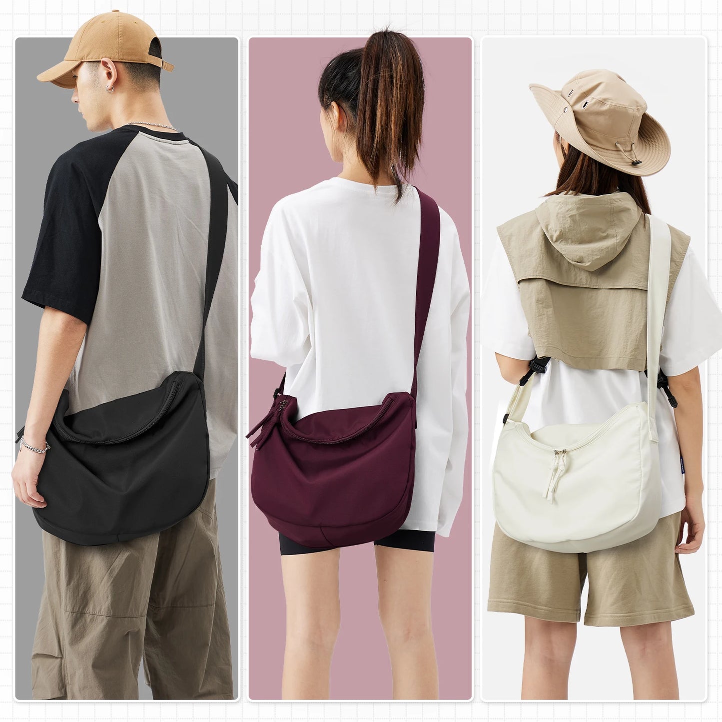 Bolso Atlas Canvas — Mensajera Unisex & Correa Ajustable